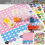 Sticker Label Set,Heart Labels Colored Number Stickers B 3