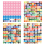 Sticker Label Set,Heart Labels Colored Number Stickers B 1