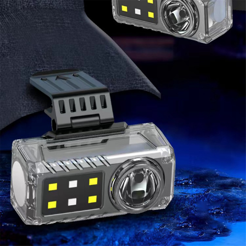 Led Headlamp Motion Sensor Camping Fishing Lantern with Warning Lamp 1