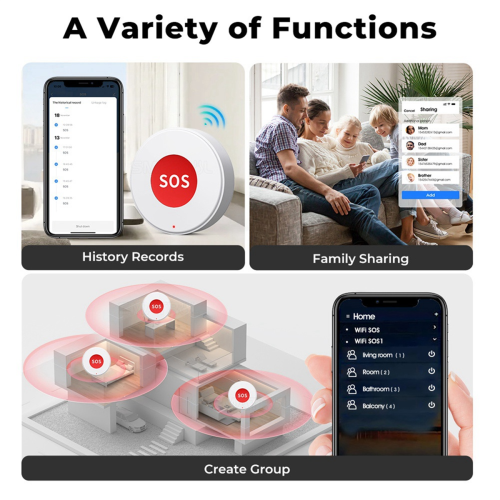 Mini Tuya WIFI Elderly SOS Button Waterproof Emergency Panic Sensor 1