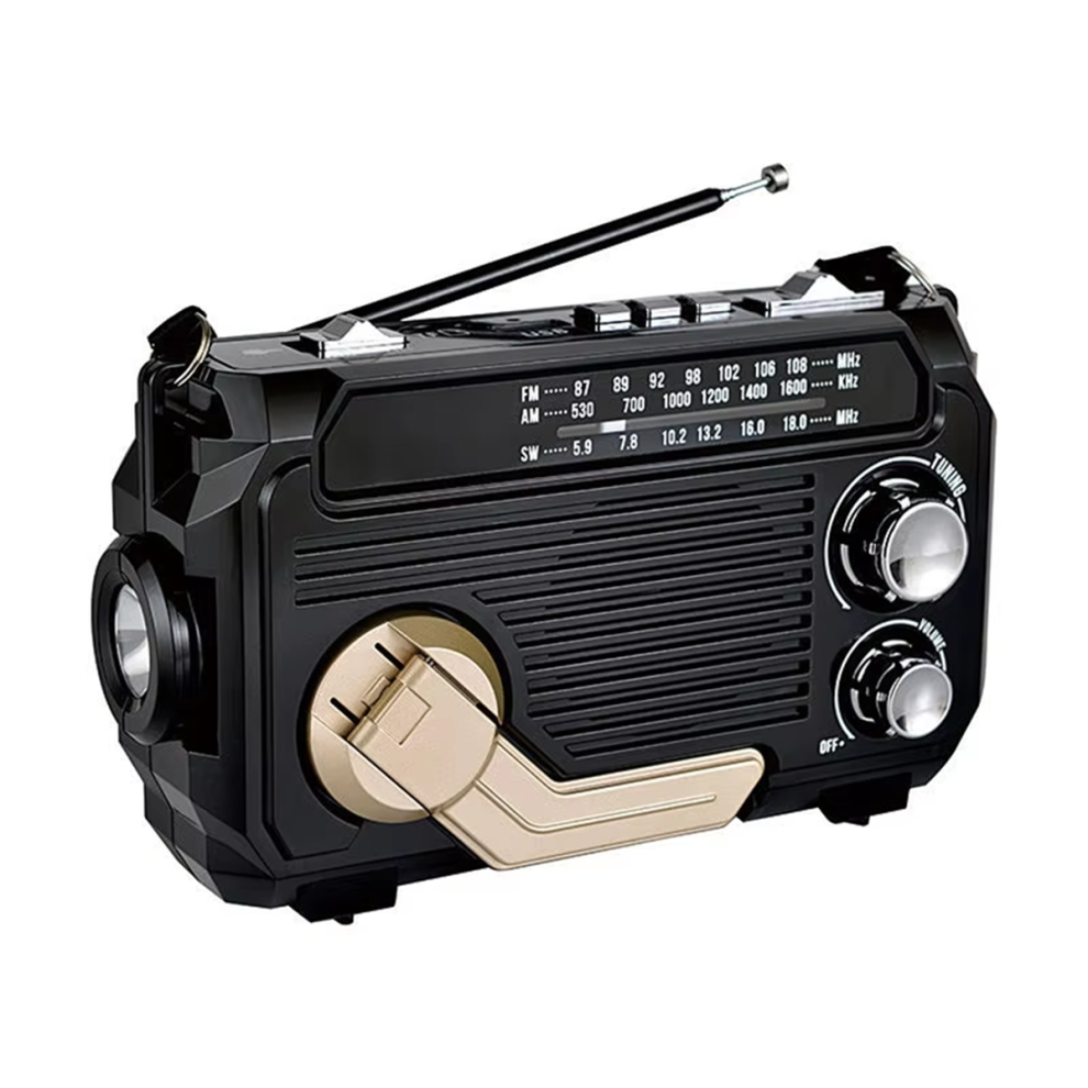 Fm Am Sw Radio Solar Charging Emergency Radios Receiver Black 4713596624005