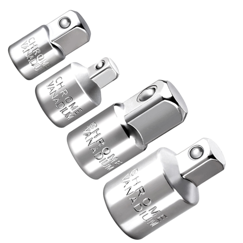 4Pcs Drive Socket Adapter Converter Tool Silver 2