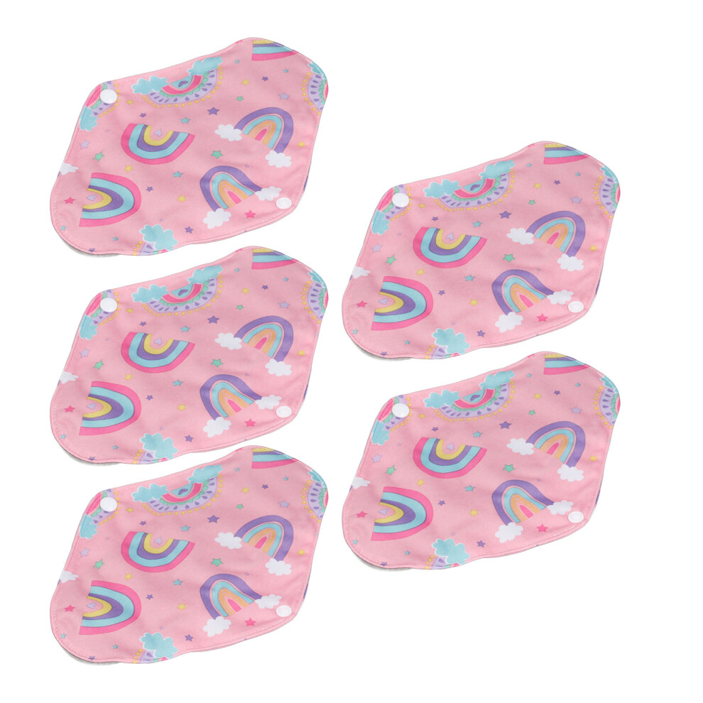 5pcs Reusable Bamboo Charcoal Cloth Menstrual Pads 18x25cm B15