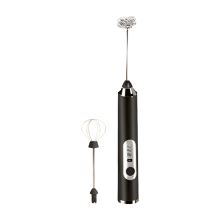 Electric Milk Frother Mini Handheld Egg Beater Coffee Frother Black