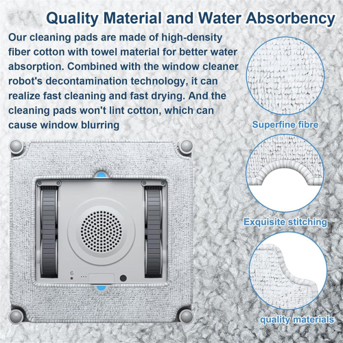 6PCS Cleaning Pads for WINBOT Mini Window Cleaning Robot 2