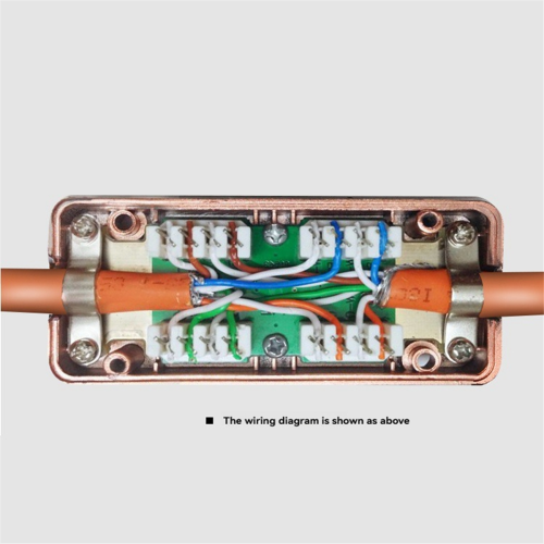 CAT7 RJ45 Junction Box Network Adapter 600MHz Ethernet LAN Cable 2