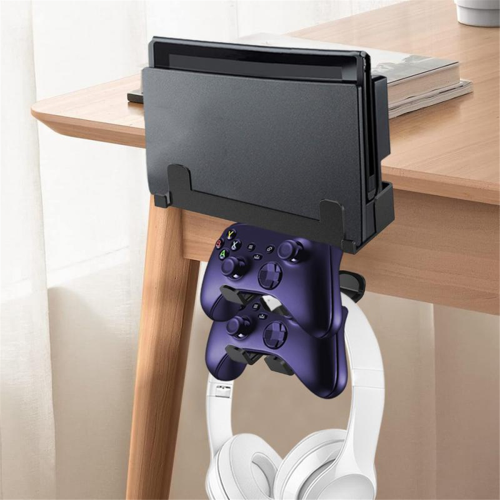 Under Desk Clamp Controller Holder Rotating Game Console Controller 1