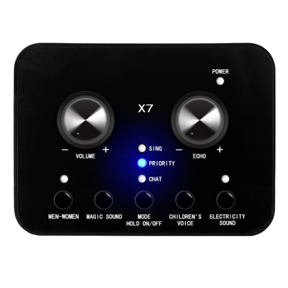 Sound Card Voice Changer Sound Shouting Microphone Live Sound Card Black 4713596612750