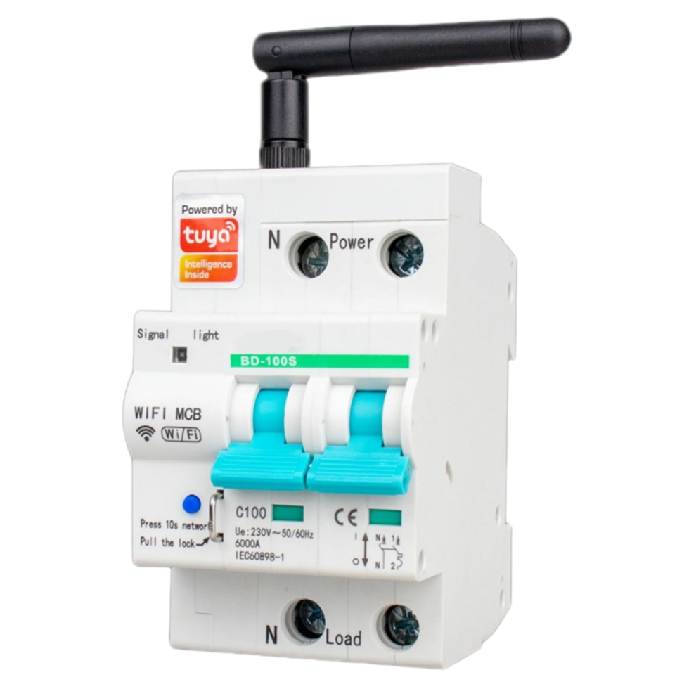 2P Tuya App Wifi Circuit Breaker Interruptor Smart Life Timer Voice 4713596616833