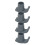 Set di 4 sci Walker Glide 8.0x5.0 cm grigio 15