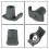 Set di 4 sci Walker Glide 8.0x5.0 cm grigio 8