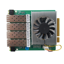 I350 Gigabit fiber optic network card template 4SFP interface