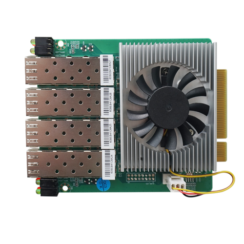 I350 Gigabit fiber optic network card template 4SFP interface