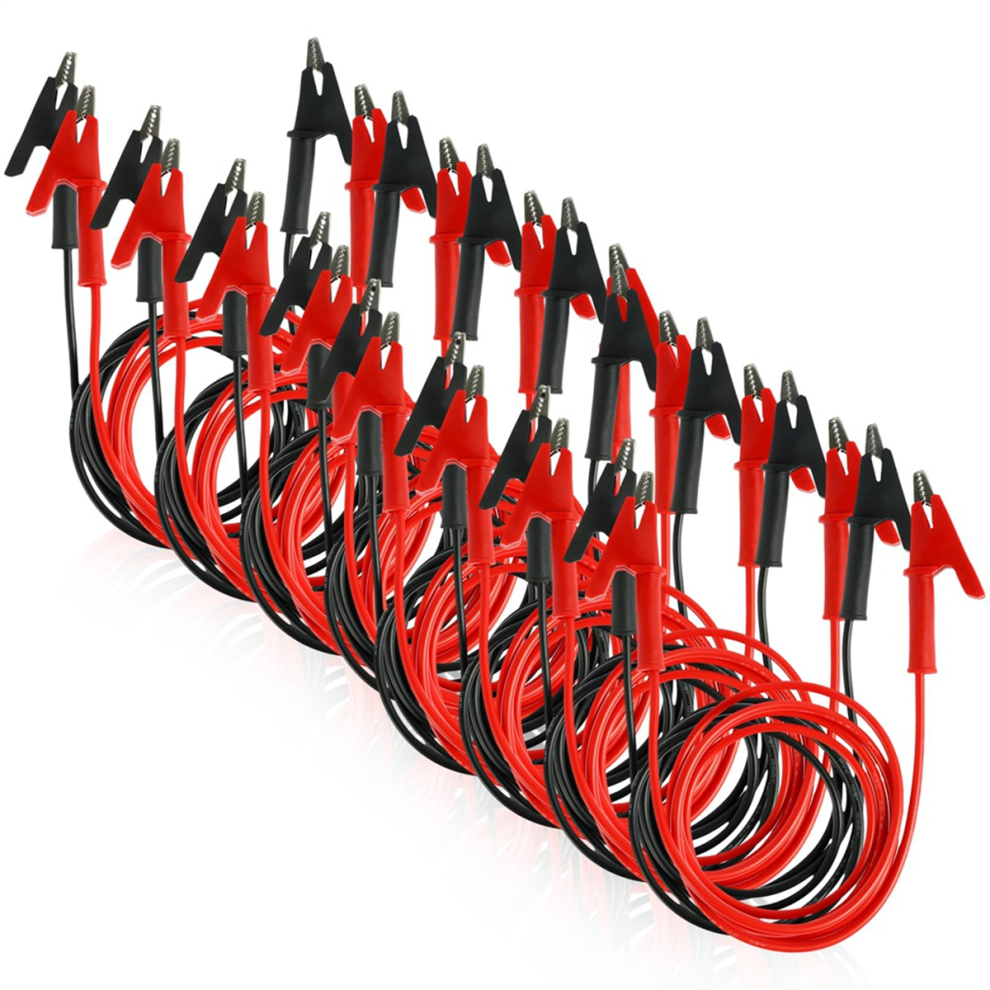 16Pcs Alligator Clips Electrical With Wires, Jumper Test Leads Set 4713596646144