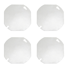 4 Packs Galvanized Steel Octagon Electrical Box Covers