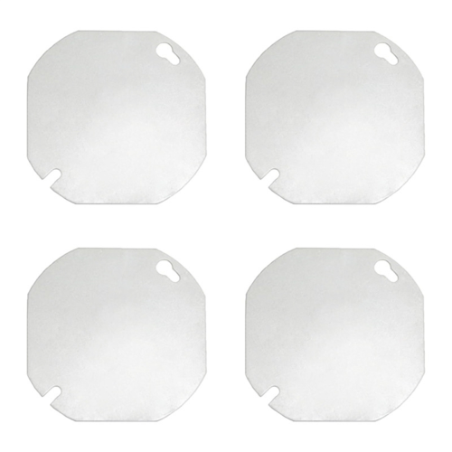 4 Packs Galvanized Steel Octagon Electrical Box Covers