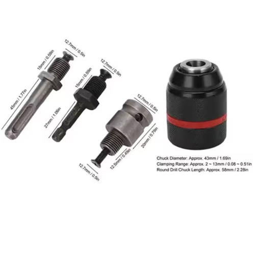 1/2-20UNF 13mm keyless drill chuck Hex Shank/SDS/Socket Square 2