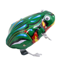 Aufziehfrosch Spielzeug Zinnblech grün 7.5x5.5x4cm