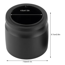 58 mm Aluminium-Dosierbecher mit Ring, Schwarz/Silber