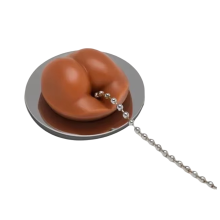 New Simulation Ass Kitchen Sink Strainer Stopper with Chain C