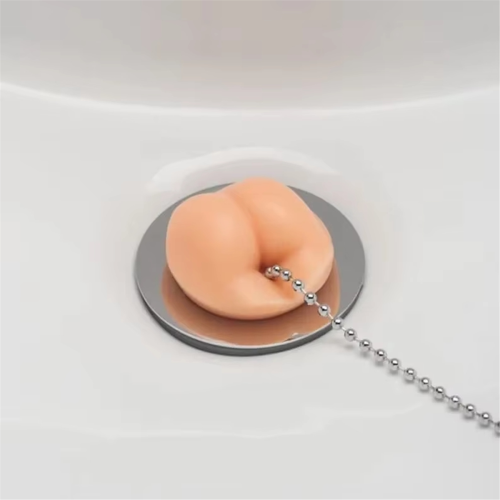 New Simulation Ass Kitchen Sink Strainer Stopper with Chain C 2