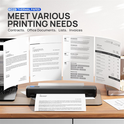 Thermal Printer Paper 8.5x11 Inch,Thermal Paper Compatible with D810 2