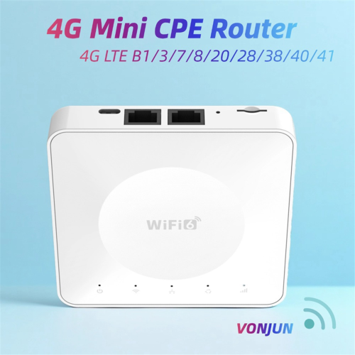 4G LTE CPE Router WiFi 6 SIM Card Modem Support 32 Device Connections 2