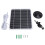 20W IP68 Panel solar de pared 16,5x18cm, 9,8ft, 5V 3
