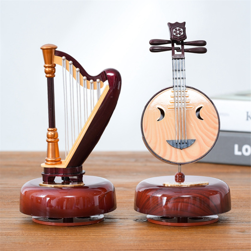 Literary and Classical Style Rotating Music Box Ornaments,Moon 1
