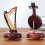 Literary and Classical Style Rotating Music Box Ornaments,Harp 3
