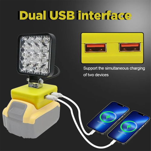 16 LED Work Light Spotlights for 20V Lithium Battery 2