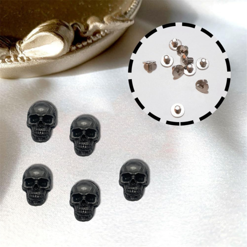 Skull Stud DIY Rivet Conchos for DIY Crafts Making Ancient Silver 2