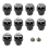 10Pcs Skull Stud DIY Rivet Conchos for DIY Crafts Making Nickel Black 1