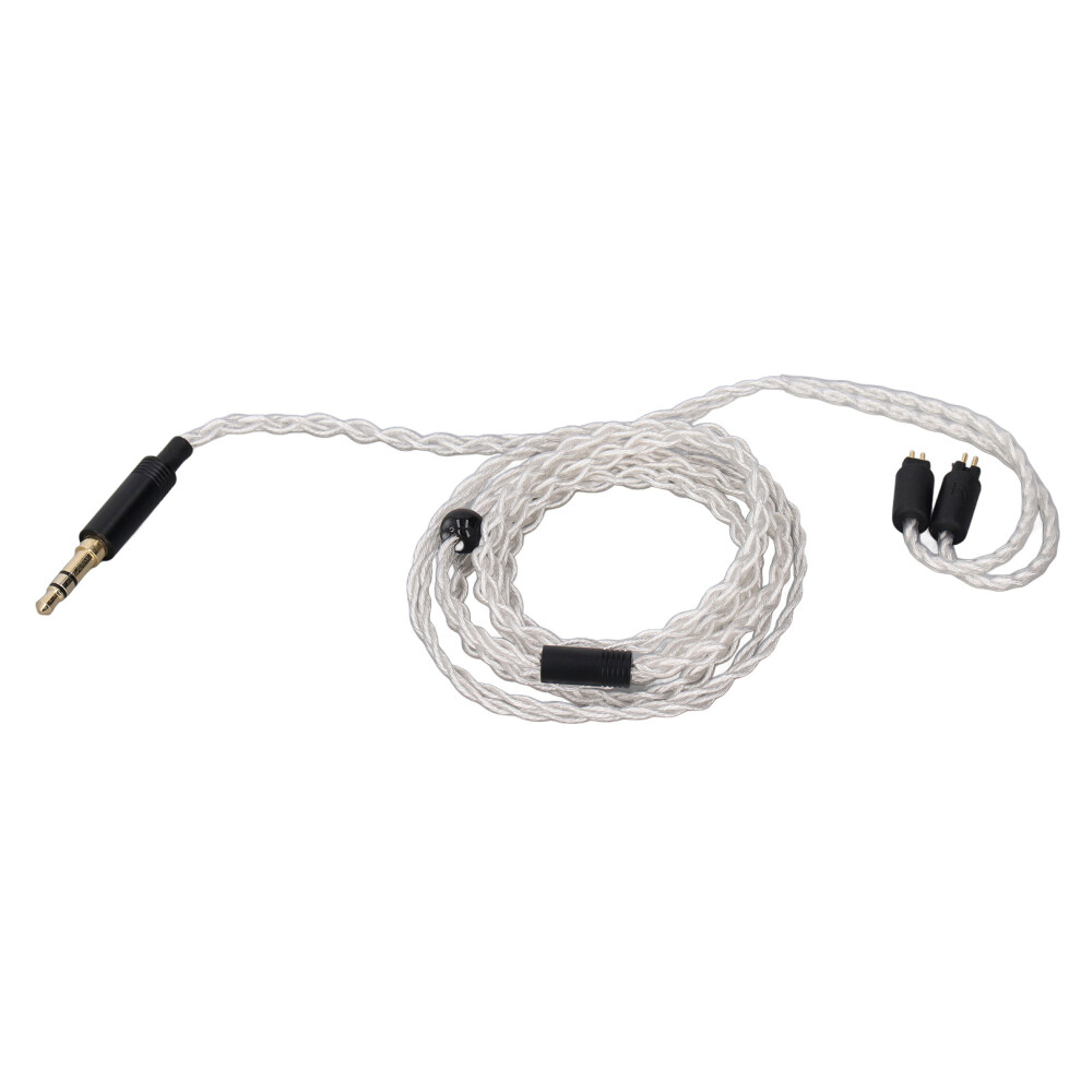 Stylish 3.5Mm To 2 Pin 0.78Mm Earphone Cable 3.9Ft For Superior Sound Silver 8351331431288