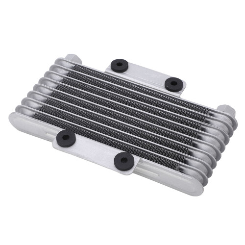 8 Row Motorcycle Oil Radiator Silver 125ml Low 2