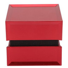 Kleine Schmuck-Geschenkbox Rot 8x8x7 cm Flockierung