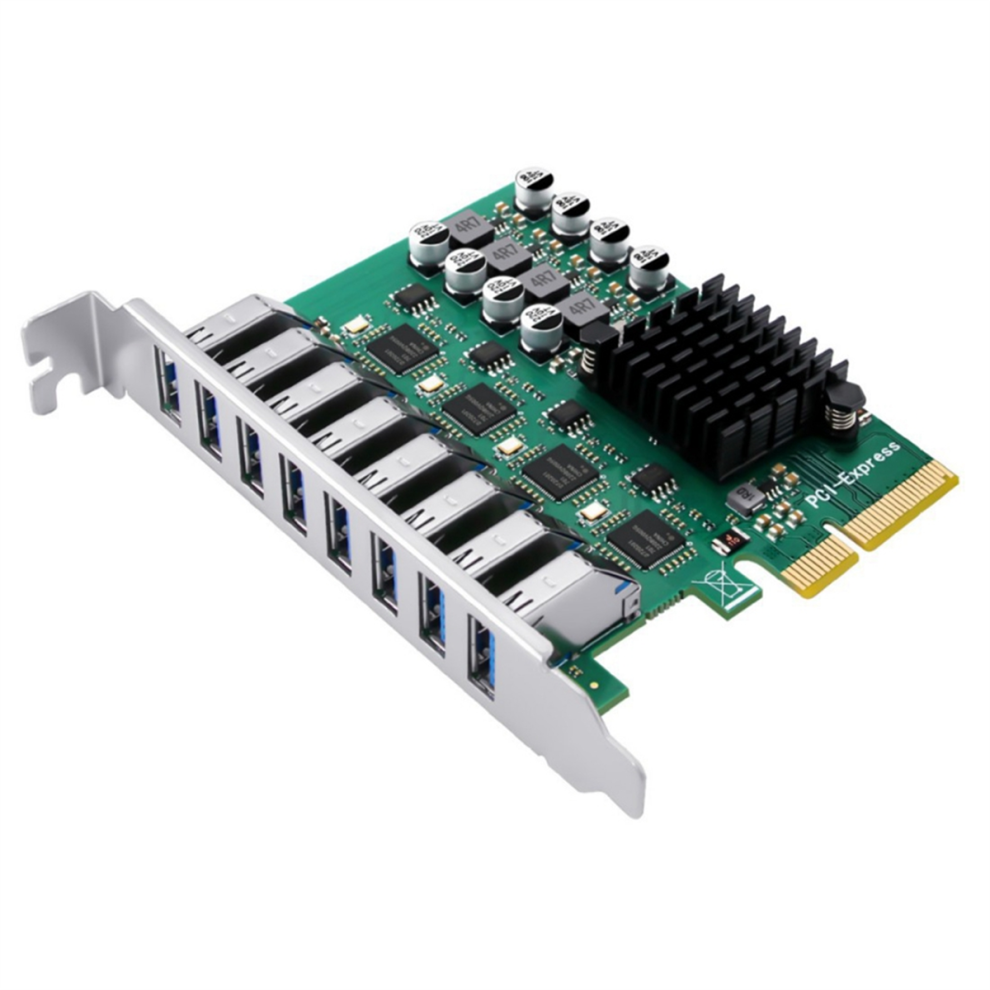 8 Port Usb 3.0 Pci Express Expansion Card For Desktop Pc 4713596671542