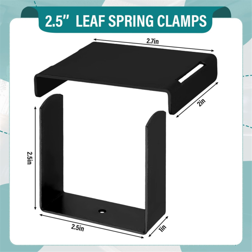4 Pcs Leaf Spring Clamp Kit for Vehicles Stabilizing Control 1