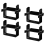 4 Pcs Leaf Spring Clamp Kit for Vehicles Stabilizing Control 1