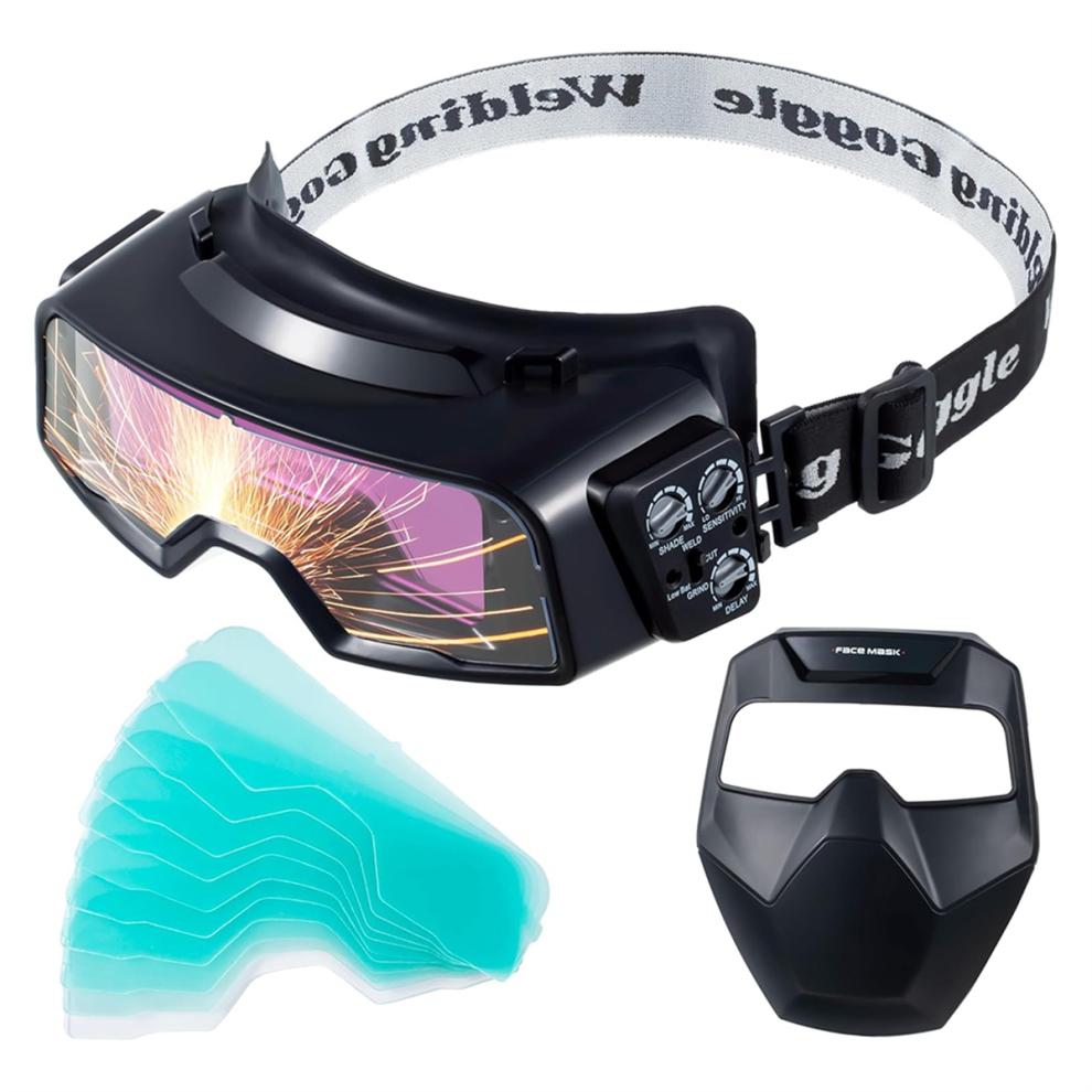 Auto Darkening Welding Goggles, Wide Rang Shade 4/5-9/9-13 4713596670545