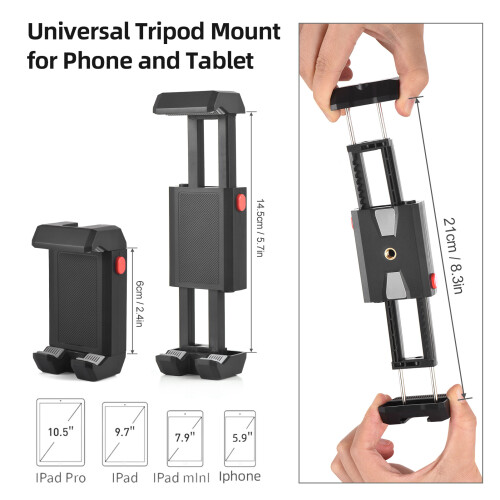 Supporto universale per treppiede 6-21 cm nero 66 g