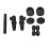 Motorcycle Frame Slider Wear Resistant Black 3
