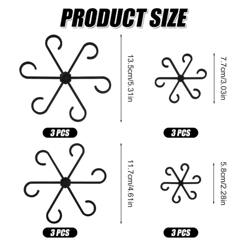 12Pcs Plant Stem Support, Flower Plant Stem Hook Stakes Trellis 2