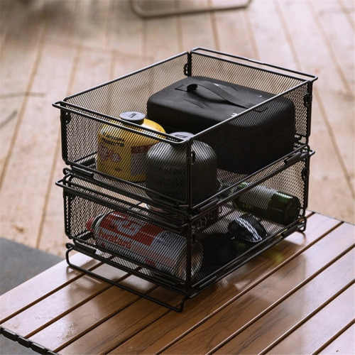 Portable Camping Water Filter Basket - Foldable Table Storage Box 2