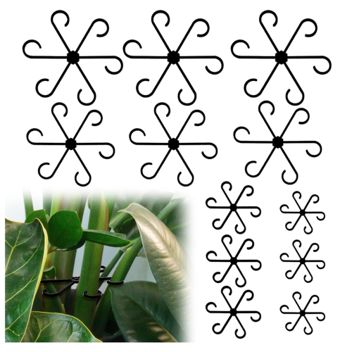 12Pcs Plant Stem Support, Flower Plant Stem Hook Stakes Trellis 1