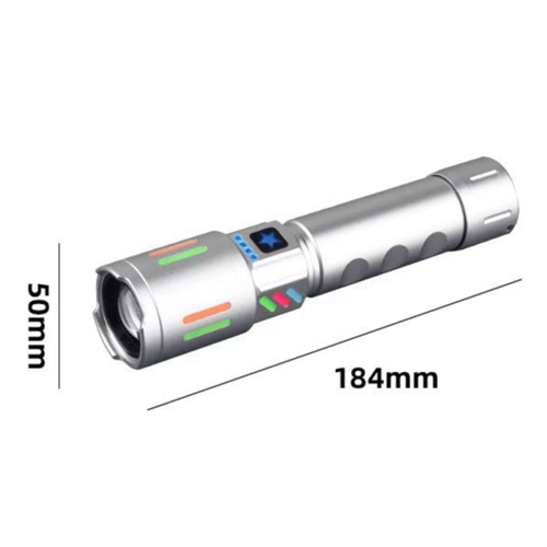 Led Rechargeable Aluminum Alloy Flashlight Retractable Flashlight 1