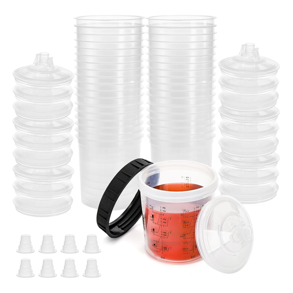 Paint Sprayer Mixing Guncup Liners And Lid System 4713596657829