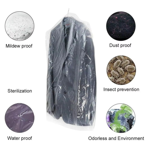 30PCS Transparent Dustproof Garment Protector Cover Bag 2
