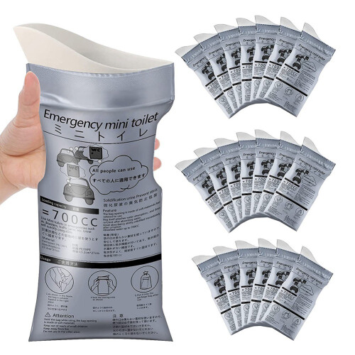 24 PCS Disposable Urine Bag,for Camping Road Trip Jam 1