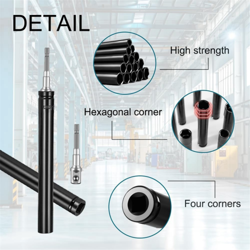 9/16 inch (14mm) Power Nut Driver, 12 Inch Nut Runner Hollow Socket 2